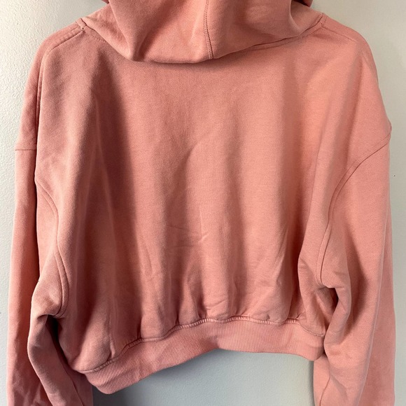FOR LOVE & LEMONS Josie Cropped Sweatshirt in Coral Pink EUC SZ XL - Picture 12 of 16